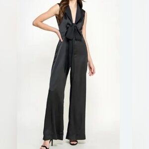 Elegant Black Sleeveless Jumpsuit